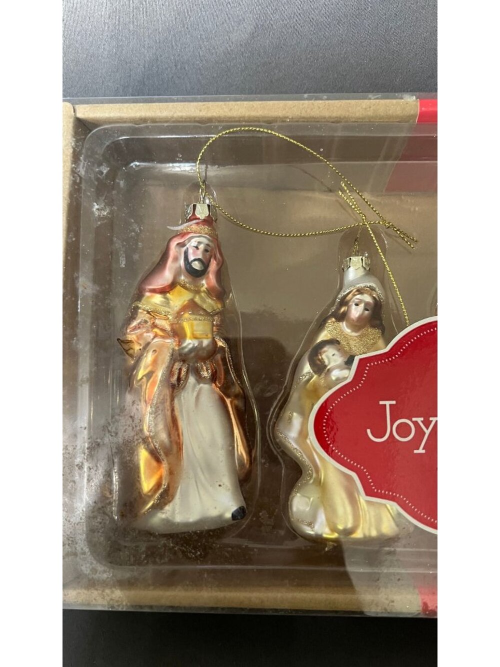 Joyland 5-Piece Glass Nativity Figurine Set Gold Decoration - Picture 3 of 6